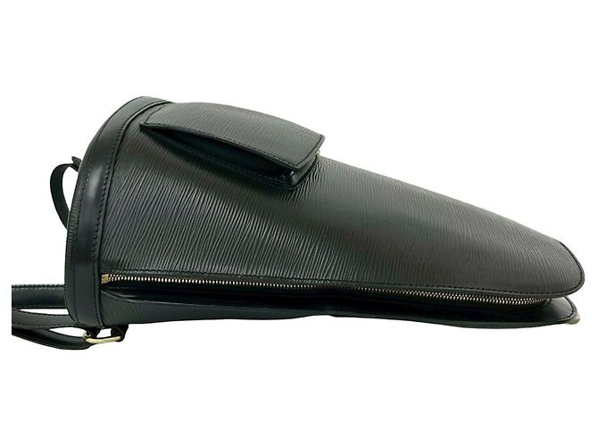 Zaino in pelle Epi Gobelin vintage Louis Vuitton Nero - vista 6
