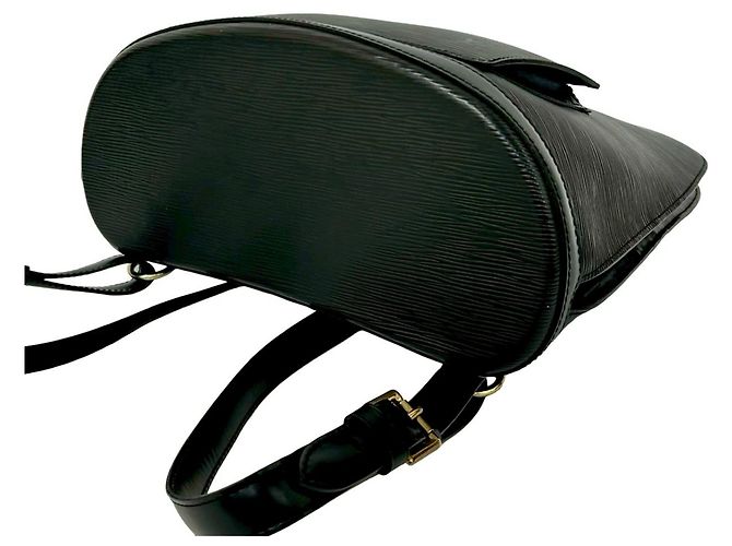 Zaino in pelle Epi Gobelin vintage Louis Vuitton Nero - vista 8