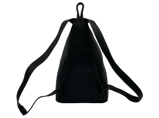 Zaino in pelle con hardware logo vintage LOEWE Nero - vista 3