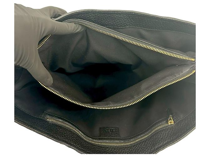 Schwarze Leder-Tote von Gucci - Ansicht 10
