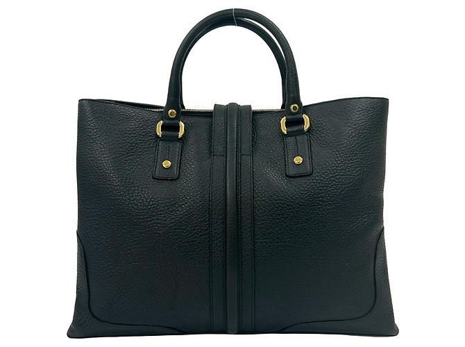 Schwarze Leder-Tote von Gucci - Ansicht 3
