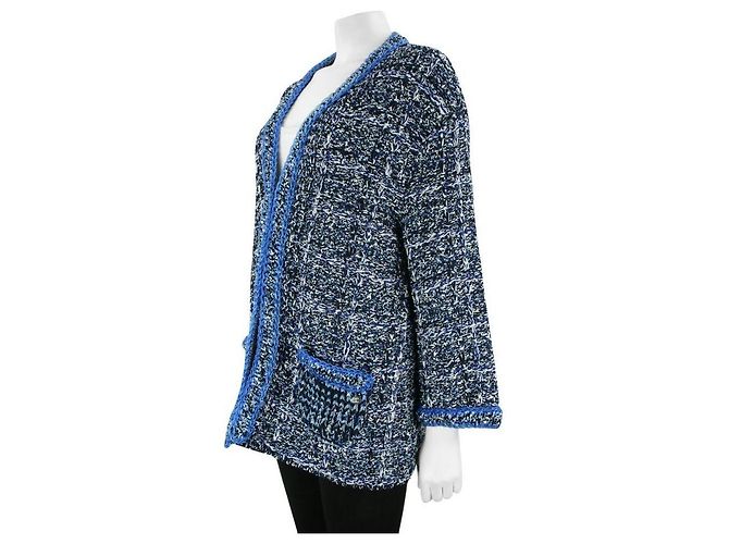 Cambon Chanel Blue Wool Jacket - view 2