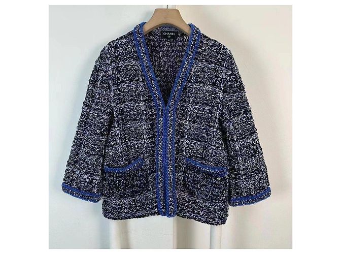 Cambon Chanel Blue Wool Jacket - view 5