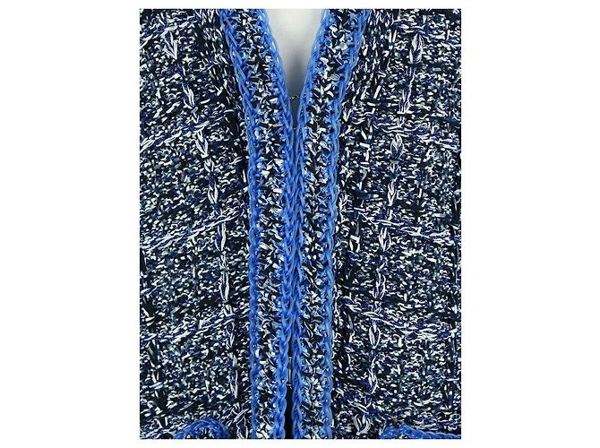 Cambon Chanel Blue Wool Jacket - view 8