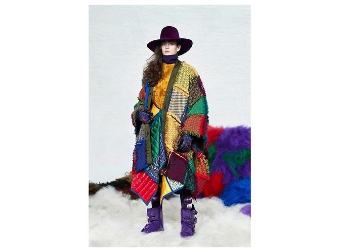 Moncler Grenoble Cape aus Schurwolle Mehrfarben - Ansicht 2