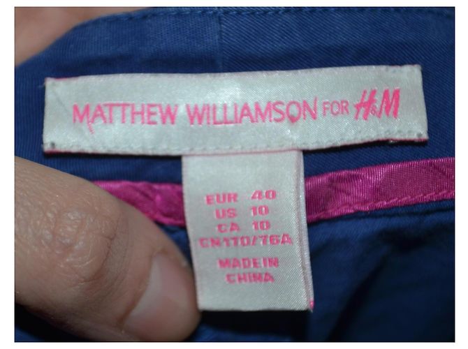 Pantalones cortos Matthew Williamson x H&M de algodón azul - vista 5