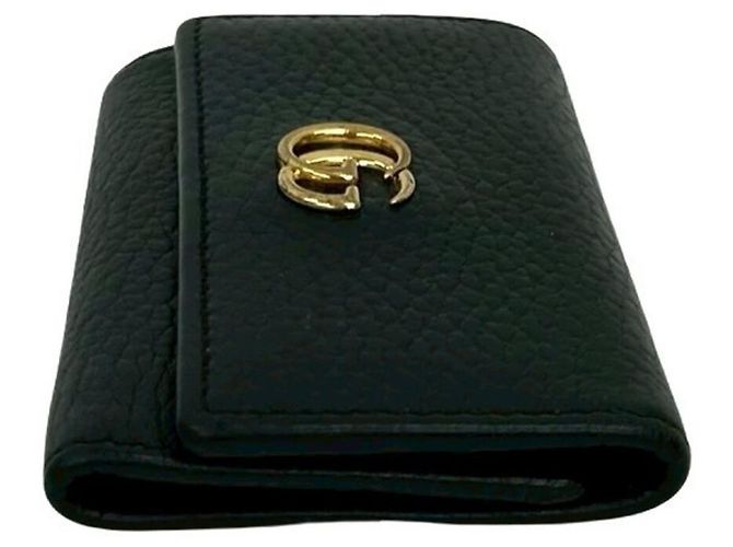 Chaveiro de couro com logo GG Marmont da GUCCI - vista 5