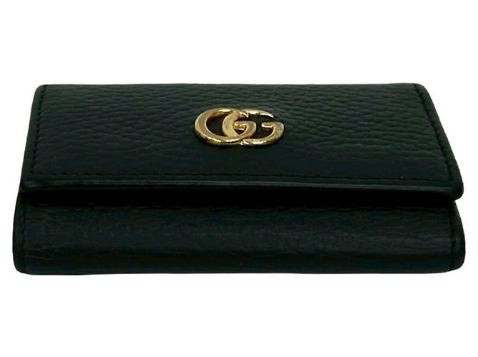 Chaveiro de couro com logo GG Marmont da GUCCI - vista 6