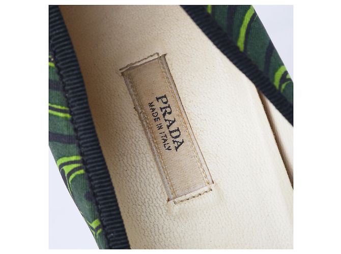 Bow Décolleté a punta in tela multicolore Prada - vista 5