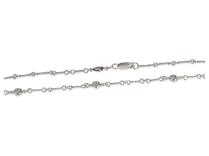 Collana Roberto Coin in oro bianco e diamanti regolabile per pollice - vista 2