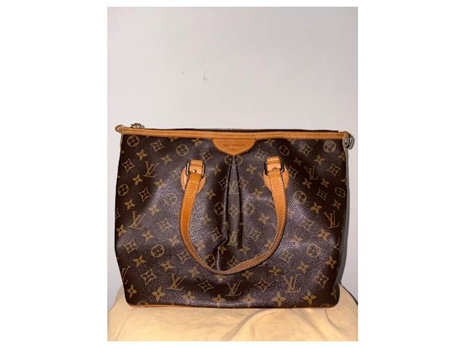 Borsa Louis Vuitton Monogram Palermo PM Marrone - vista 3
