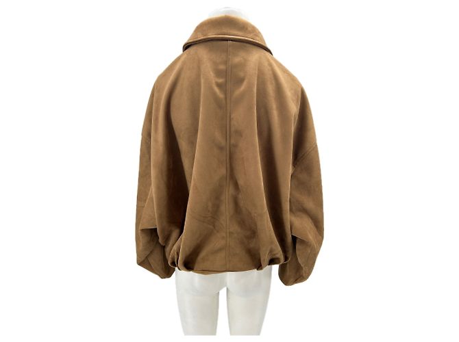 Autre Marque Camel-farbenes Wildlederjacke Kamel - Ansicht 2