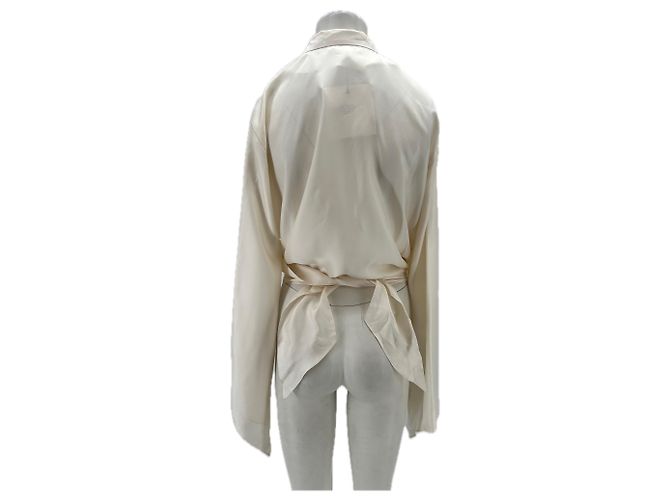 Autre Marque Camicia MANURÍ in seta bianca a forma di cuore Bianco - vista 2
