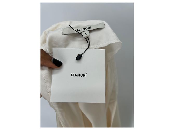 Autre Marque Camicia MANURÍ in seta bianca a forma di cuore Bianco - vista 5