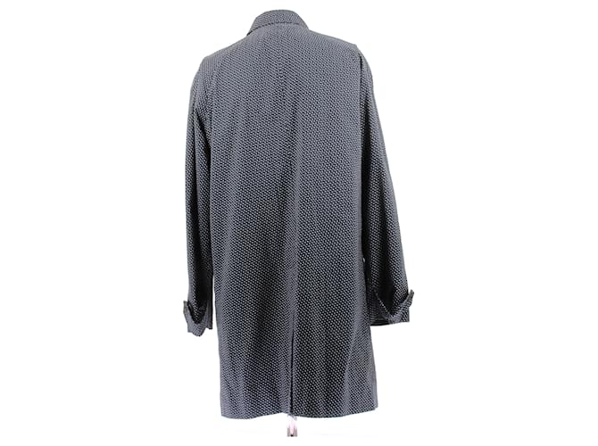 Prada Giacca lunga con stampa Blu navy - vista 2