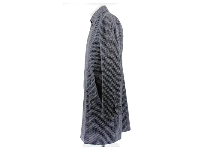Prada Giacca lunga con stampa Blu navy - vista 4
