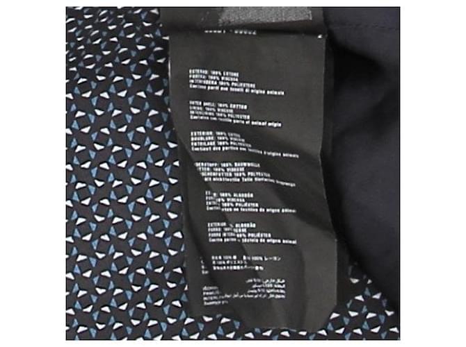 Prada Giacca lunga con stampa Blu navy - vista 6