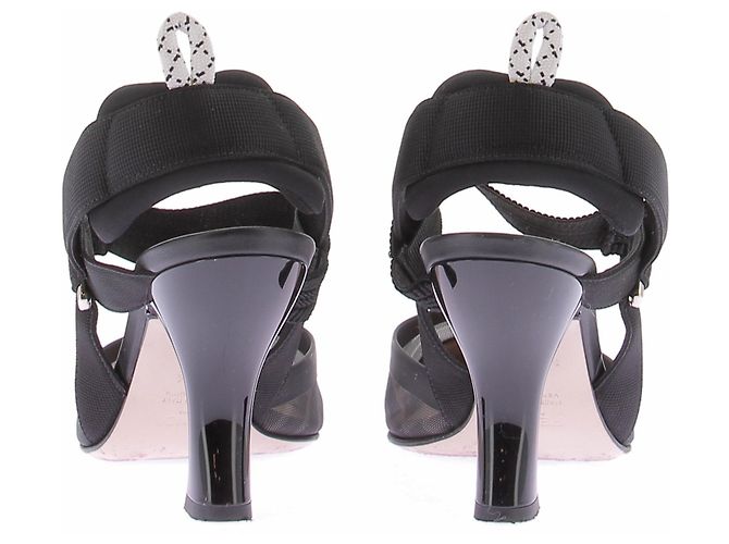 Fendi Pumps aus schwarzem Leder 10cm Absatz Größe 37.5 - Ansicht 5