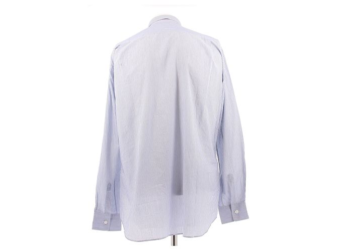 Camicia a righe blu Comme Des Garcons con scritte nere L - vista 2