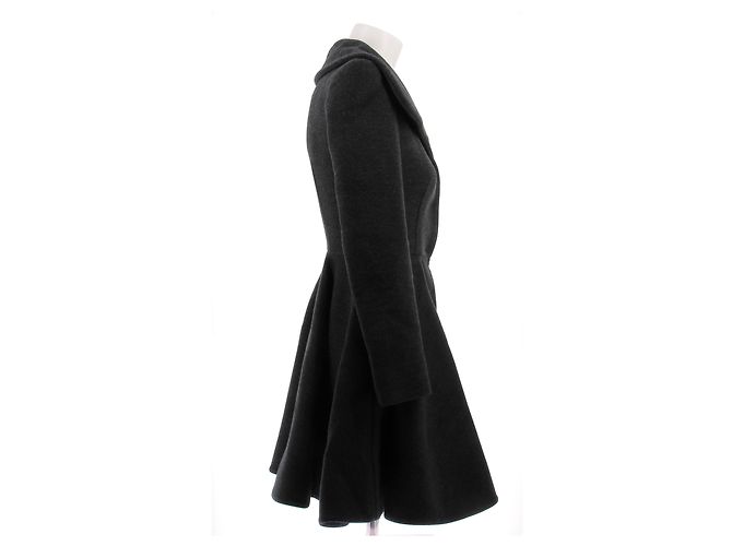 Miu Miu Abrigo de lana gris oscuro - vista 3