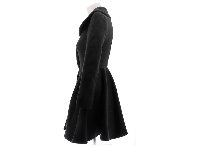 Miu Miu Abrigo de lana gris oscuro - vista 4
