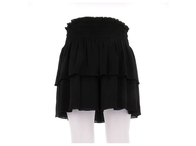 Saint Laurent Seidenrock Schwarz - Ansicht 2