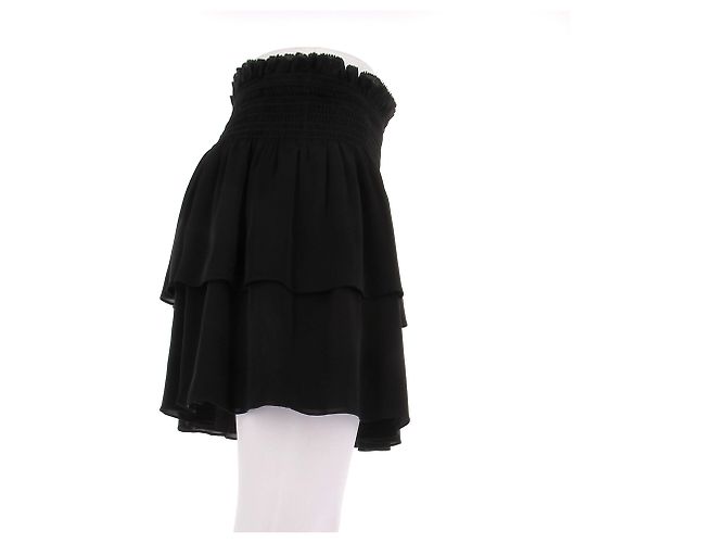 Saint Laurent Seidenrock Schwarz - Ansicht 3