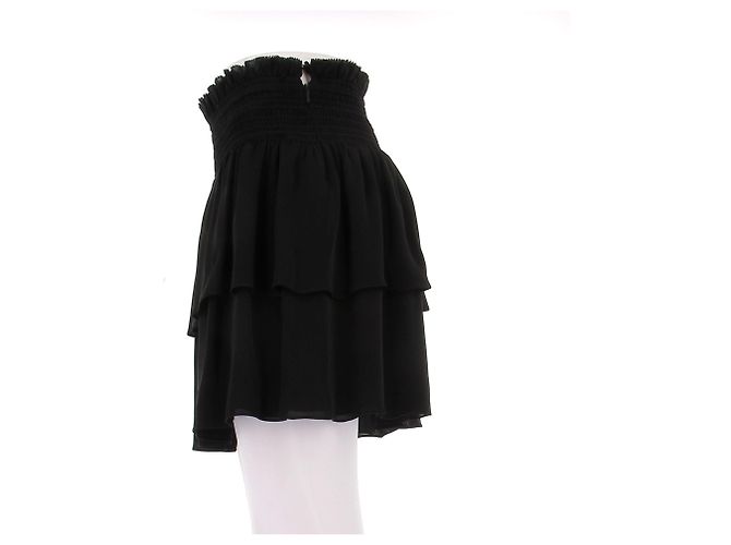 Saint Laurent Seidenrock Schwarz - Ansicht 4