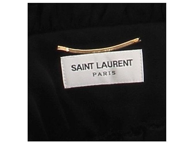 Saint Laurent Seidenrock Schwarz - Ansicht 5
