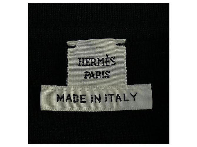 Blouson in misto cashmere Hermès 2E2201D3 Nero - vista 4
