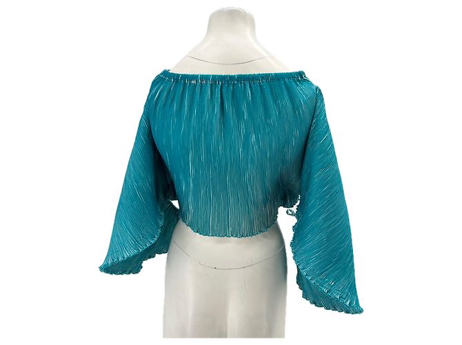 Top plisado turquesa Cult Gaia Azul - vista 2