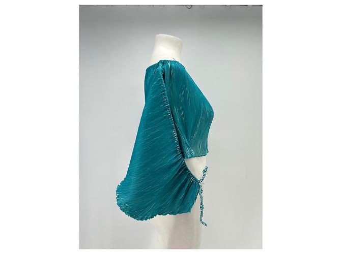Top plisado turquesa Cult Gaia Azul - vista 3