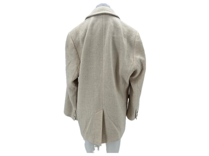 Rouje Blazer crema de lana y algodón Beige - vista 2