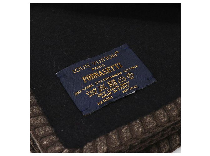 Couverture Monogram Plaid Architectura Fornasetti en Laine/Cashmere/Silk Louis Vuitton 2401934 Marron - vue 2