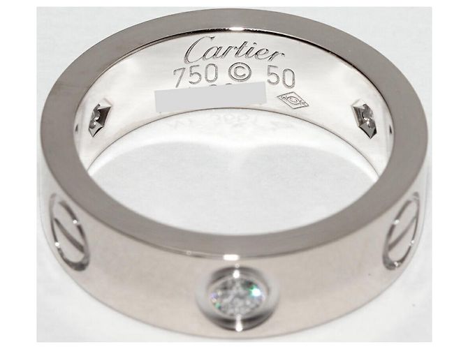 Cartier Love Ring aus 750er Weißgold, Größe 10 Silber - Ansicht 4