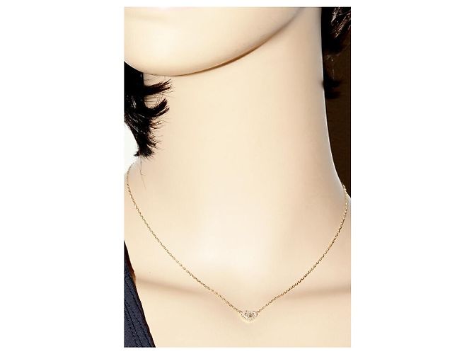 Autre Marque Collier Pendentif Cœur Bellesiora K18YG Diamant 0,14 ct Doré - vue 2