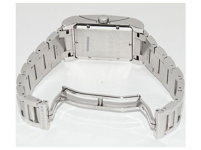 Bulgari Bvlgari Rettangolo Edelstahl-Uhr Weiß - Ansicht 2