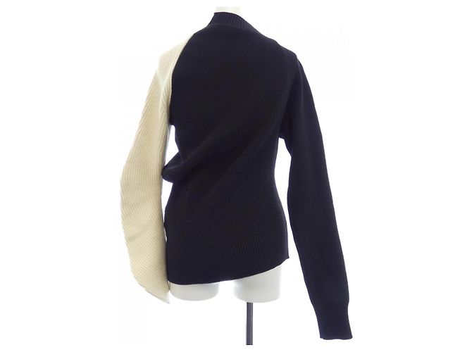 Top de punto Sacai Negro Beige - vista 2