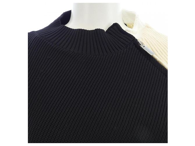 Top de punto Sacai Negro Beige - vista 4