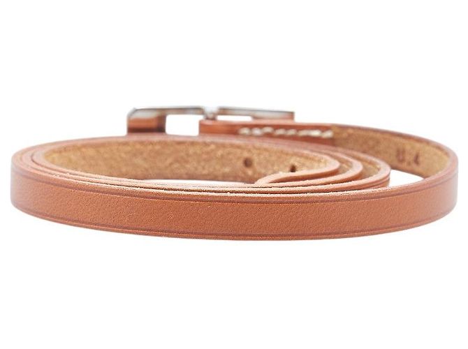 Bracciale in pelle Hermès Kelly Aldion 3 righe Marrone - vista 3