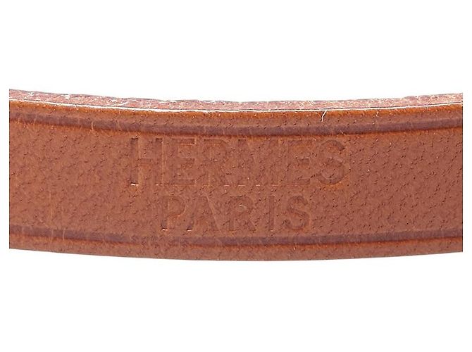 Bracciale in pelle Hermès Kelly Aldion 3 righe Marrone - vista 5