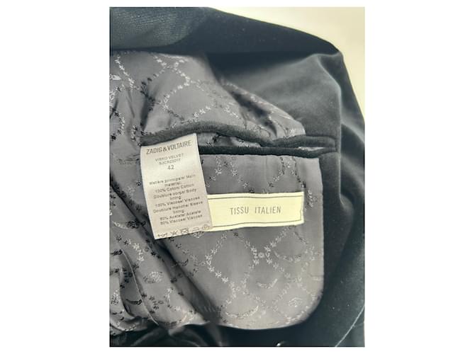 Zadig & Voltaire Schwarzer Samtblazer - Ansicht 6