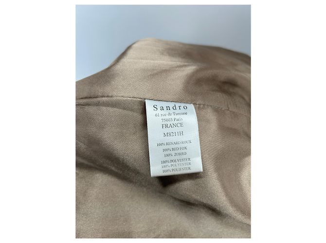 Sandro Braune Pelzjacke Kamel - Ansicht 6