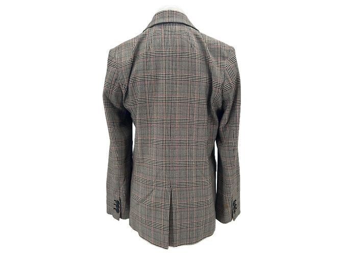 Frame Denim Blazer mit Hahnentrittmuster Grau - Ansicht 2