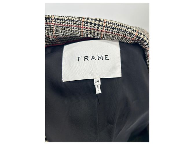 Frame Denim Blazer mit Hahnentrittmuster Grau - Ansicht 5