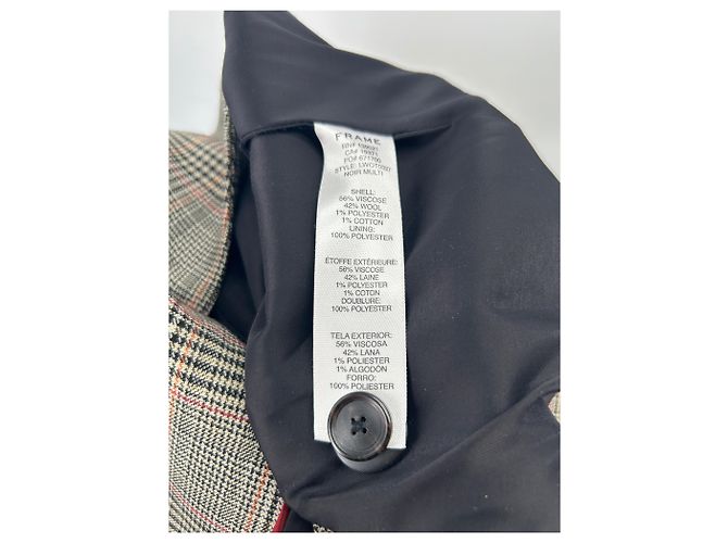 Frame Denim Blazer mit Hahnentrittmuster Grau - Ansicht 6