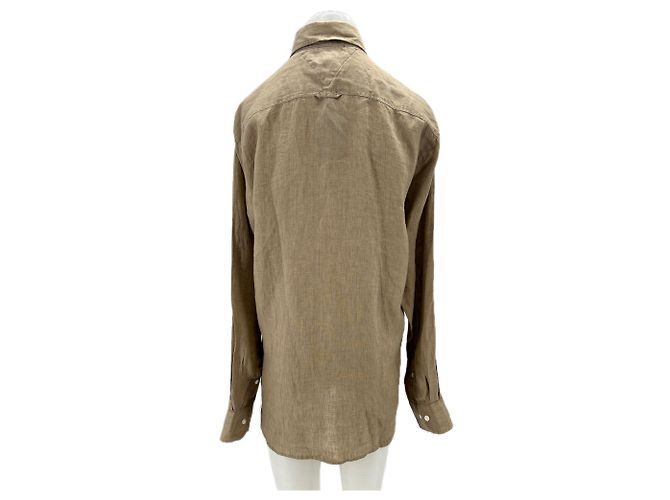 Camicia in lino Tommy Hilfiger beige - vista 2