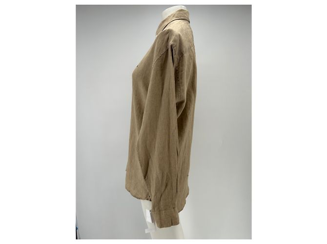 Camicia in lino Tommy Hilfiger beige - vista 3