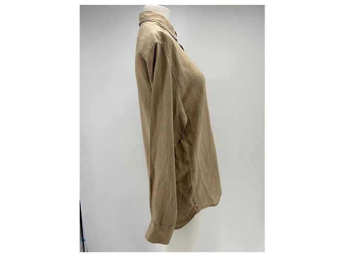 Camicia in lino Tommy Hilfiger beige - vista 4