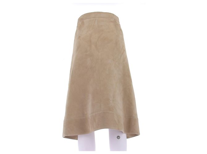 Falda Paco Rabanne de ante beige - vista 2